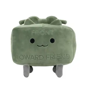A Cute And Fun Green Bomb Smiley Face Plush Toy