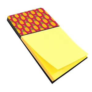 Carolines Treasures  Pineapples on Pink Sticky Note Holder