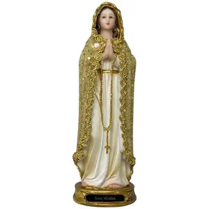 Maria Rosa Mistica 8" Inches Tall -Vestida Tela Mystic Rose Estatua Brand new Virgin Mary Religious Decor Madre de la Iglesia
