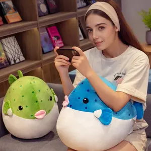 Large Cute Soft Plush Puffer Fish Toy, Oceanarium Puffer Fish Pillow, Home Decor, Birthday Party Gift, Adorable Stuffed Animal, Huggable Stuffed Animal