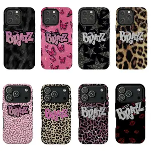 Bratz Leopard Print phone Cases For iPhone 12/13/14/15/16/17 Promax Pro Plus and 17 Air ,Perfect for Her/Him fashionable gift