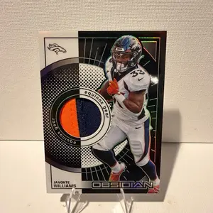 Javonte Williams Obsidian Equinox Gear Trading Card with Orange and Navy Blue Design /50