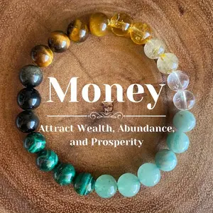 money bracelet Universal Natural Stone Bracelet Citrine Dongling Stone Malachite Bracelet Unisex Crystal Ins Style Travel Commemoration Gift