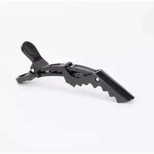 Professional Salon Alligator Hair Clips - Large Long-mouth Sectioning Clips (Black)
