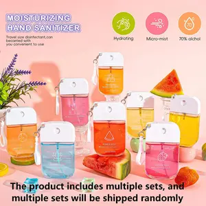 Vegan Hydrating Hand Sanitizer Spray, Portable Travel Size, Quick Clean, 99% Bactericidal, Moisturizing Non-Drying, Multi-Purpose