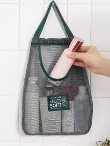 Shower Caddy Portable - Mesh Shower Caddy Bag Clear Bag, Wash Bag Toiletries Bag Basket Tote Tote Bag Durable Clear Bag, Wash Bag Toiletries Bag, Cosmetic Bag, For College Dorm Room Bathroom Gym Camp Quick Dry Shower Bags For Women Men With Hoo