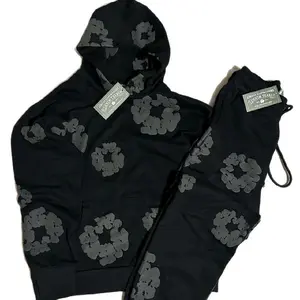 black shadow edition hooded unisex tracksuit