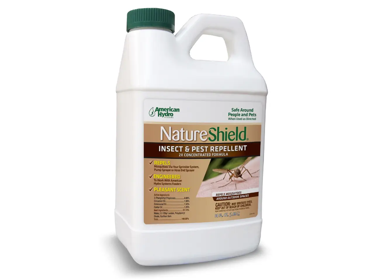 NatureShield® Insect & Pest Repellent, Outdoor Bug Repellent for Patio and Lawn, Use with Irrigation Feeder System, Pump or Hose End Sprayer, 64 Oz