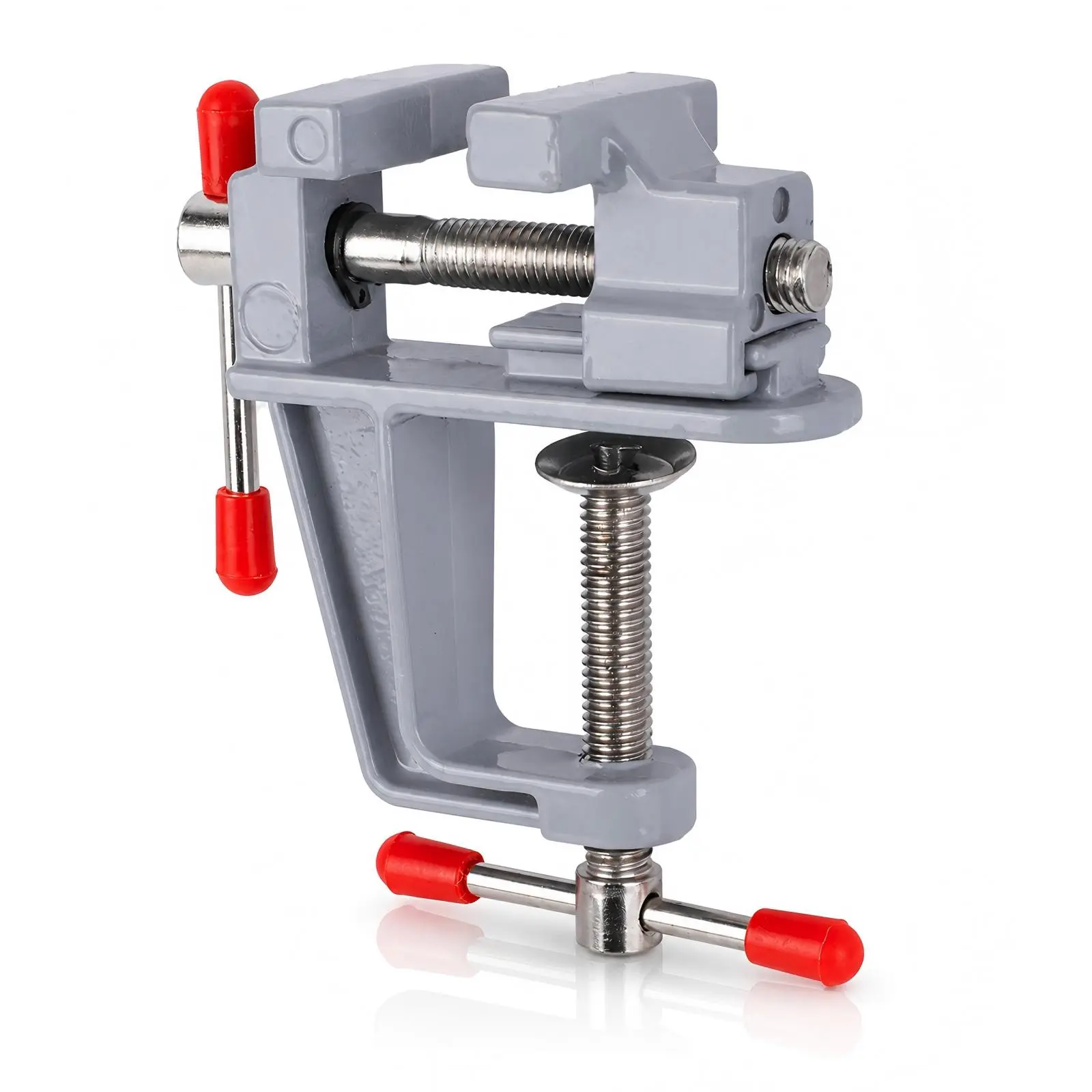 Compact Lightweight Mini Bench Vise Clamp with Clamp-On Design - Adjustable Screw-Adjustable Jaw Tabletop Tool for DIY Crafts, Jewelry Crafts, Hobbyists, Metal Sawing, Drilling, DIY Woodwork Projects