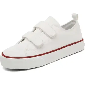 L-BN041   Toddler Little Kid Cushioned Canvas Shoes Slip On Sneakers Soft and Durable