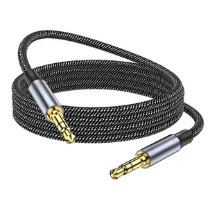 3.28FT/1Meter 3.5mm Aux Cord to 3.5mm Audio Aux Jack  Male to Male Auxiliary  Nylon Braided Stereo Jack Cord for Phones,Headphones,Speakers,Tablets,PCs, Players and