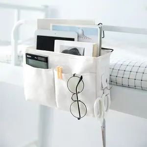 Bedside Hanging Storage Organizer, 1 Count Bedside Storage Bag, Bedside Storage Rack With Compartments, Bedroom Organizer, Dormitory Organizer, Bedroom Accessories