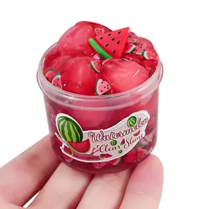 70ML/2.37oz Crystal Slime, Soft Clay Fruit Slice Slime, Non-Sticky DIY Stress Relief, Creative Play Material, Perfect for Kids & Adults