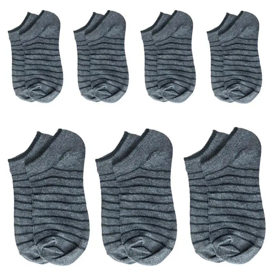Striped black gray - 7 pairs