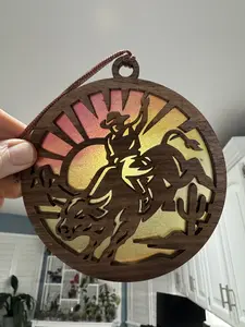 Bull Rider Suncatcher for Sunny Window Bull Rider Suncatcher for Sunny Window