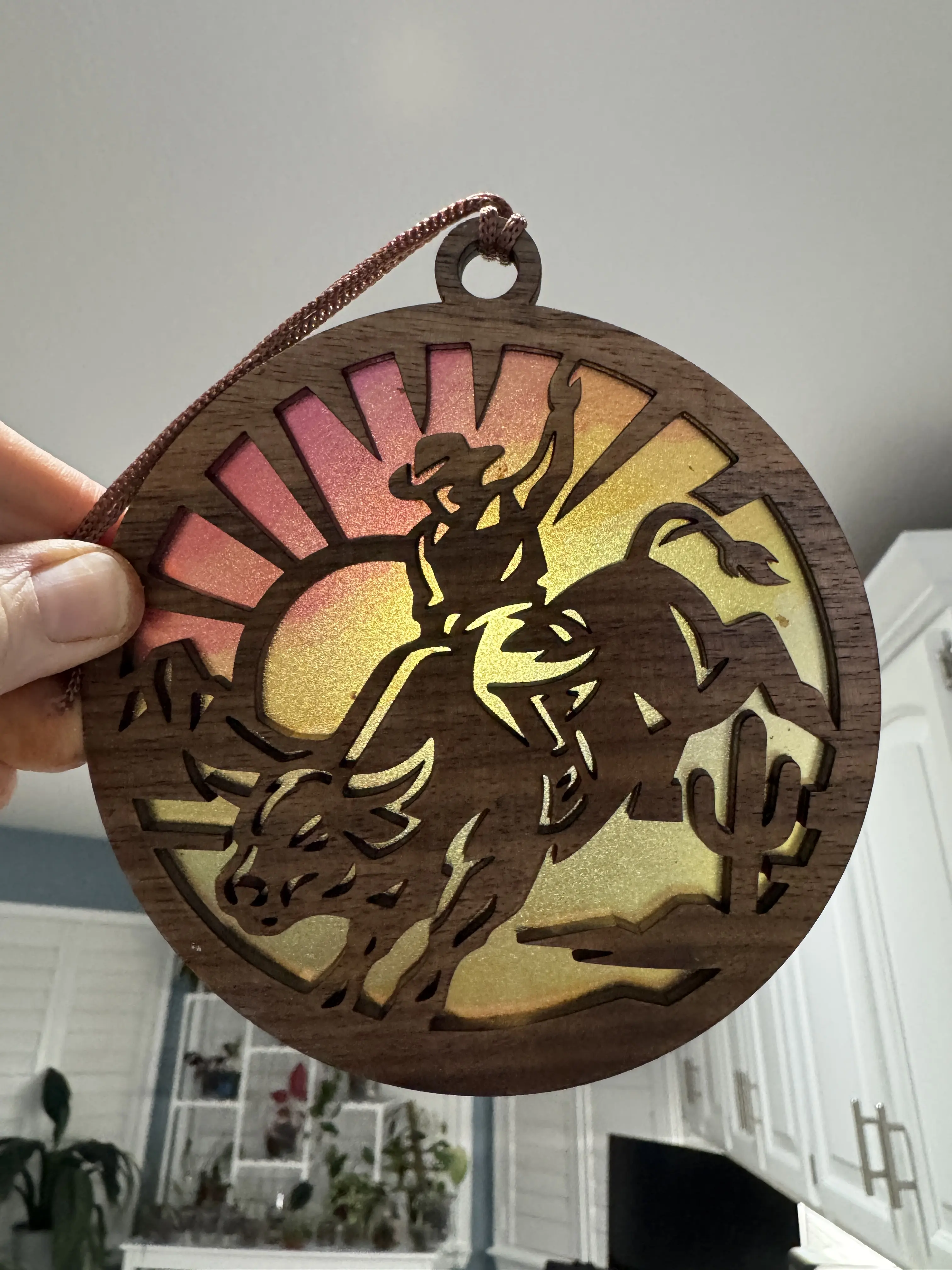 Bull Rider Suncatcher for Sunny Window Bull Rider Suncatcher for Sunny Window