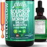 Clean Nutra Soursop, Sea Moss, Moringa, Shilajit and Green Tea for Cellular Health & Radiance Support - CelluGlow