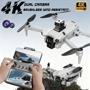 Foldable Brushless Motor Drone with 50X Zoom Dual Camera, Ourlife Optical Flow Hover RC Quadcopter, One Key Takeoff/Landing, Follow Me & Waypoint Flight for Adults Beginners Aerial Photography