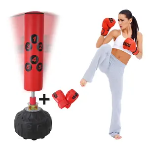 Garvee Punching Bag with Stand - 70inch, 203lbs Bearing with Large Stable Base, Freestanding Heavy Boxing Bag for Adult Youth, Men Stand Kickboxing Bags