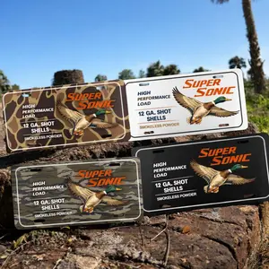 Super Sonic Duck License Plate, Mallard Flying Duck Vanity Car Tag, Camo Hunting Truck Auto Decor, Outdoor Waterfowl Style Gift for Hunters and Outdoorsmen