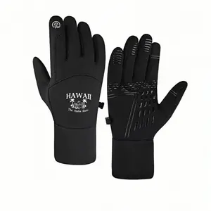 1 pair with Hawaii Aloha State Palm Tree Surfboard Design Hip Hopwinter gloves Touchable gloves Touch Screen Touch Screen Compatible Outdoor Sports full finger gloves for men women Thick birthday gifts