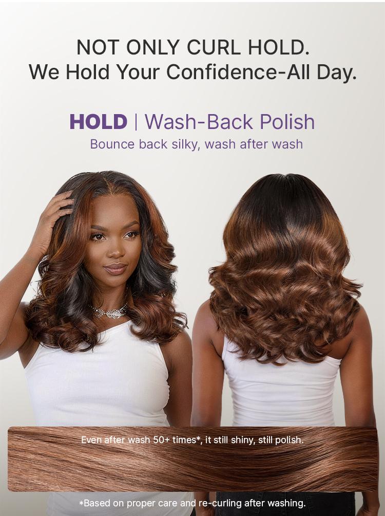 Luvme All-Day Curl Hold™ Premier Grade Hair Ombre Brown Body Wave CuticleAlign™ PartingMax Glueless 7x6 HD Lace Wig Pre-Cut Lace