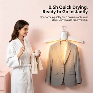 Travel Clothes Dryer, Silent Operation 110‑240V, Can Dry Clothes and Shoes, Multi-Functional in One Machine, Air Dryer for Clothes Small in Size, Suitable for Business Trips, Travels, etc.