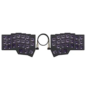 YIVU Corne V4 40% Split Mechanical Keyboard Kit, Wireless Ortholinear Column-Staggered Ergonomic DIY Barebone, Hot-Swap RGB QMK/Vial Programmable for Mac/Win