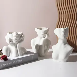 OPEN MY MIND human body shape ceramic vase.