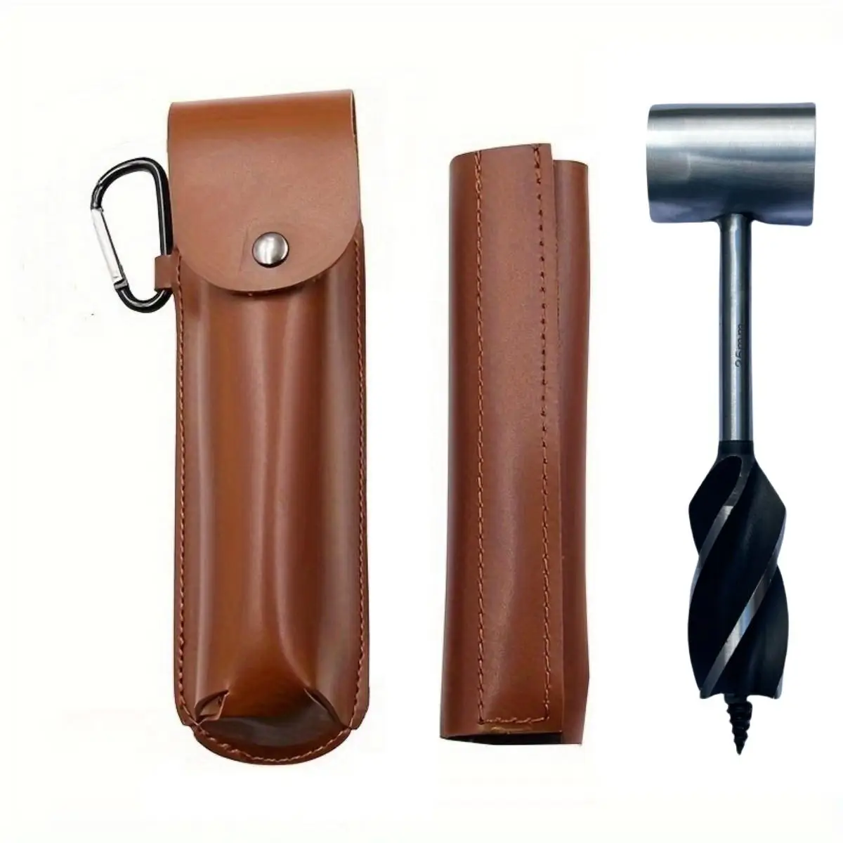 Portable Auger Wrench, 1 Count Claw Opening Tool with Leather Protective Case, Outdoor Survival Gear, Suitable for Outdoor Camping & Sports, Bushcraft