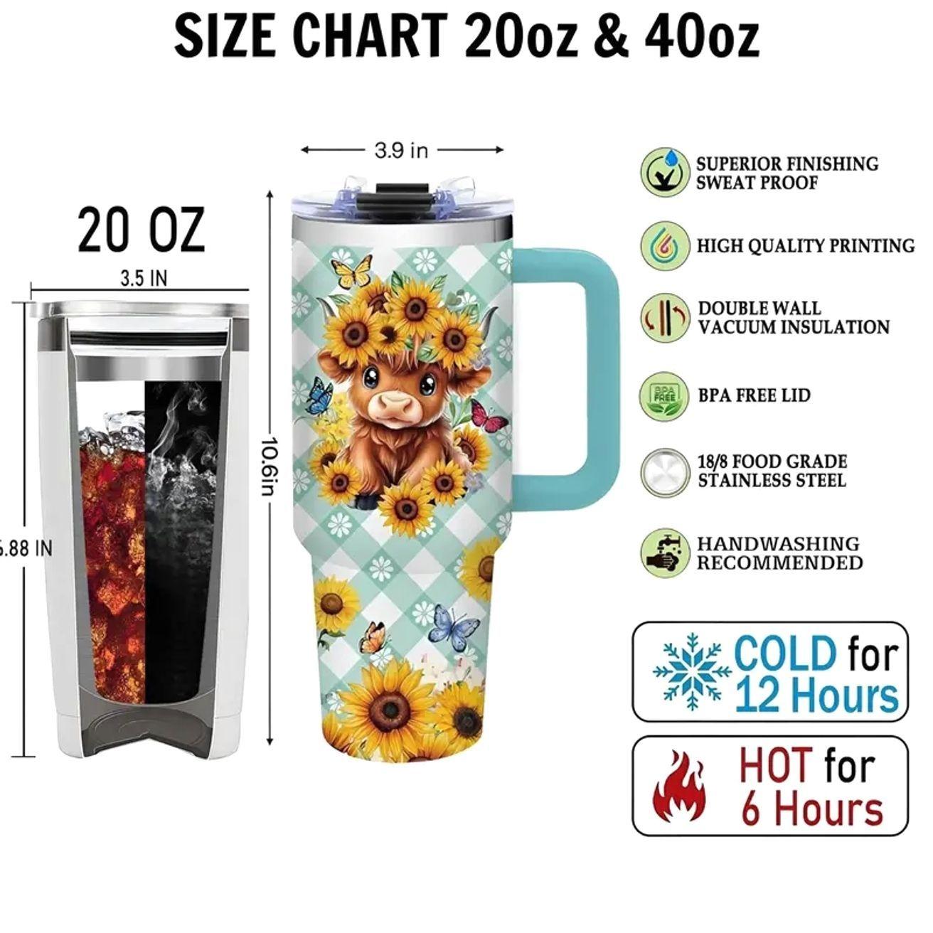 Coraline 20oz - 40oz Tumbler Stainless Steel with Straw, Double Wall Insulated, With Handle – Epic Cartoon Movies Series Design, Perfect Gift for Fans