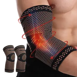 Copper Elbow  Sleeve, 2 Pack Tennis Elbow Brace for Women and Men, Arms Support Sleeve for , Tennis, Golfers, Allows for Movement, Graded , Greater Comfort (XL)