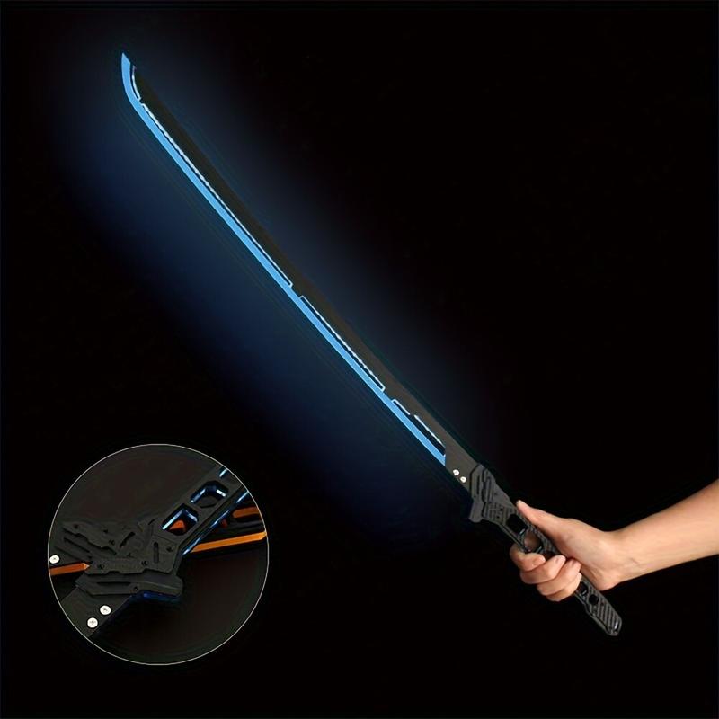 80Cm LED Samurai Sword Replica - Stunning Illuminated Prop for Events, Cosplay, and Photography Sessions