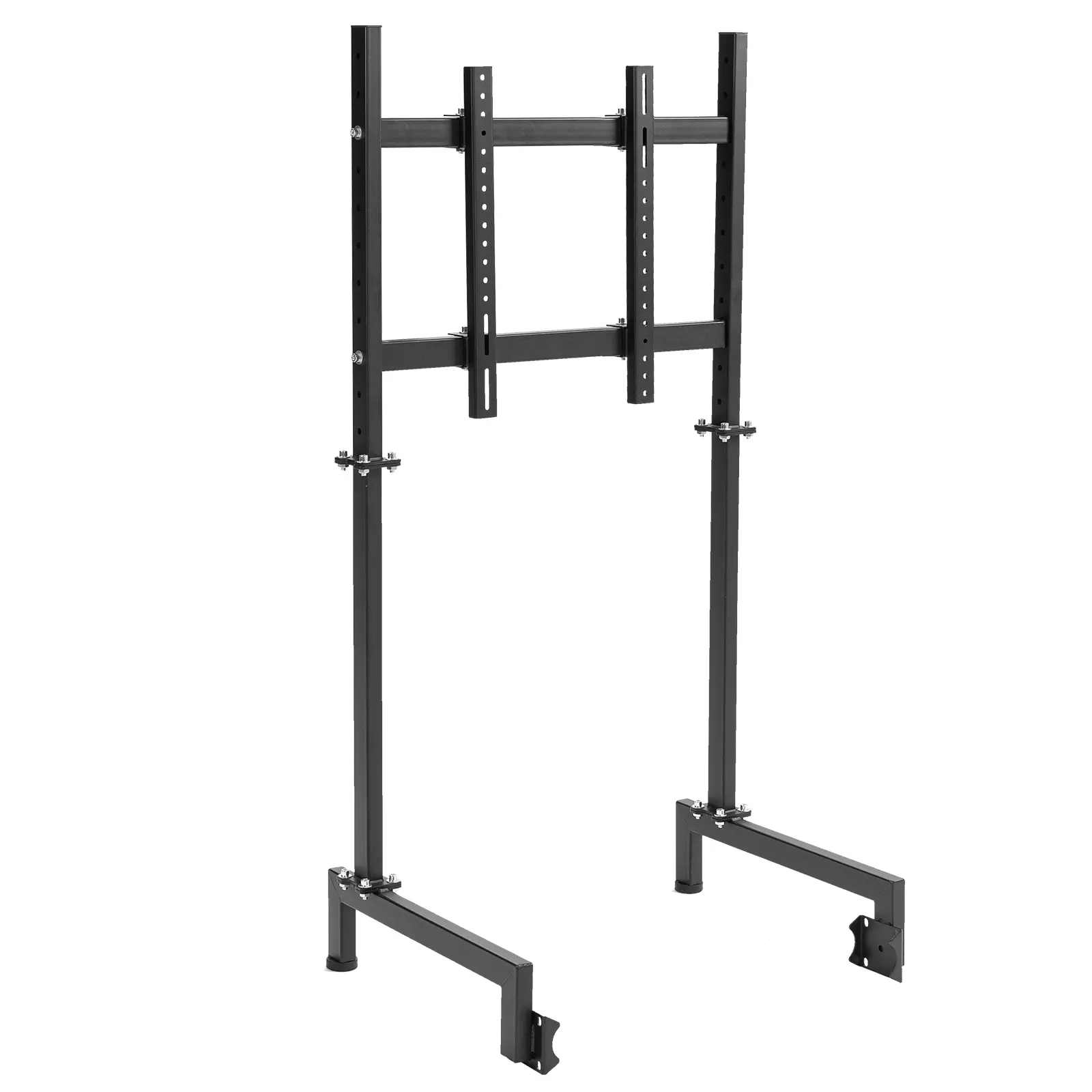 Dardoo Heavy-Duty Monitor Stand with U-Shape Base, Adjustable Height, Column and Base, Cable Management Hole, Supports 27-65 in Different Monitor Sizes, 220 lb Load Capacity