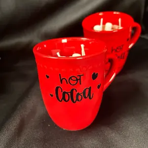 Hot Coco Candle with Marshmallows - Perfect Home Decor Ornament - Ornaments