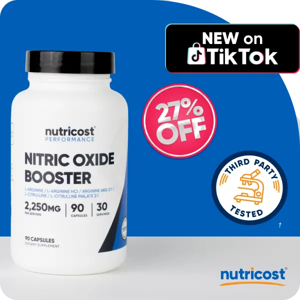 Nutricost Nitric Oxide Booster Capsules - 2250mg per Serving - Dietary Supplement