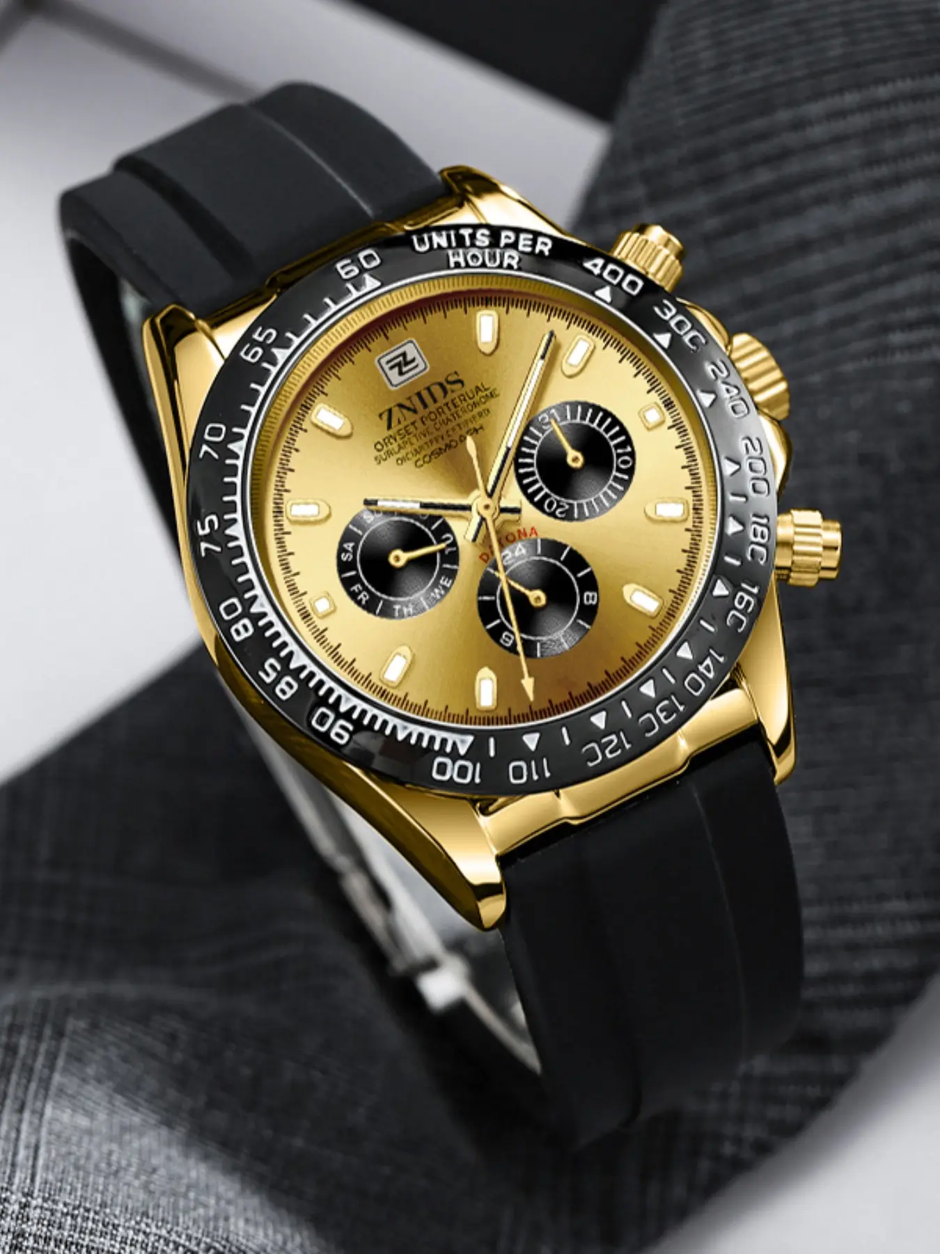 New Luxury Business Men's Watch, Modern Fashionable Wristwatch, Business Fashion Watches, Analog Round Face, Waterproof Silicone Strap, Fashion Casual Quartz Movement, Perfect Gift Choice, Modern Waterproof Watch