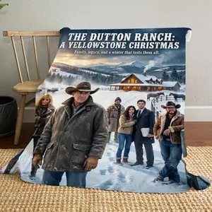 Yellowstone Season08 patterned printed blanket, blanket for living room, bedroom, office and lunch break, portable blanket suitable for all four seasons, holiday gift for family and friends, Christ