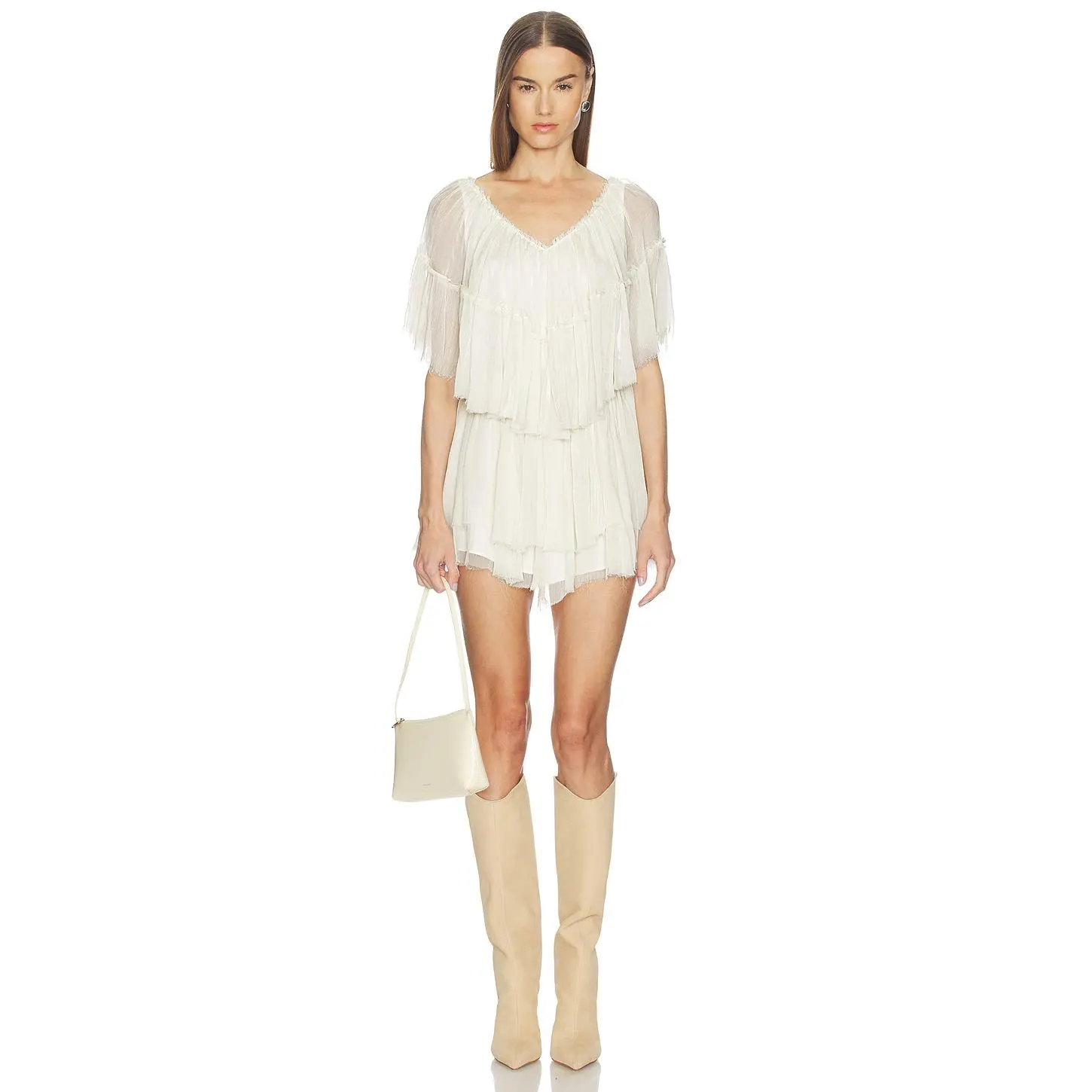 mini vincent dress staud Mini Vincent dress- khaki – Emry boutique