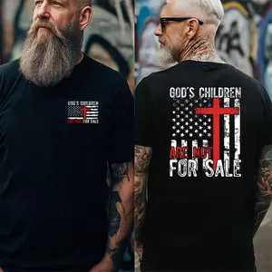 God’s Children Are Not For Sale T-Shirt, Christian Cross Flag Shirt, Faith Based Graphic Tee, Patriotic Religious Shirt For Men Women