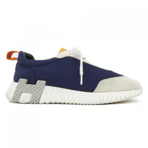 Pre-owned HERMÈS Canvas Small Leather Goods Hermes 202143Z Suede Sneakers