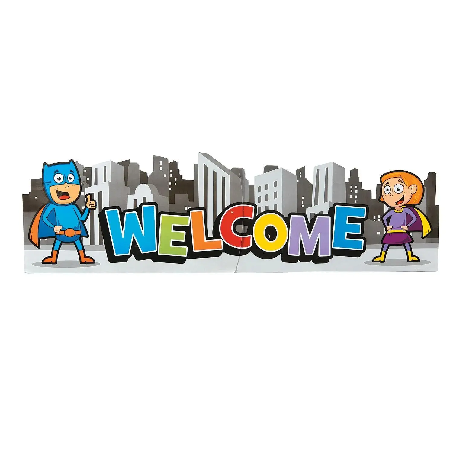 Superhero Jointed Paper Decoration Banner, Multicolor Indoor Decoration Banners for Students (School & Office Stationery Supplies)