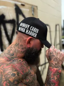 Thedriveclothing NOBODY SIDE STYLE FLEXFIT HAT Flexfit Trucker Hat - Black Side Style Fitted Cap, Heather Jersey Front With Soft Mesh Back, Everyday Streetwear And Casual Wear, Unisex Mid Profile Comfort Fit With Breathable Panels