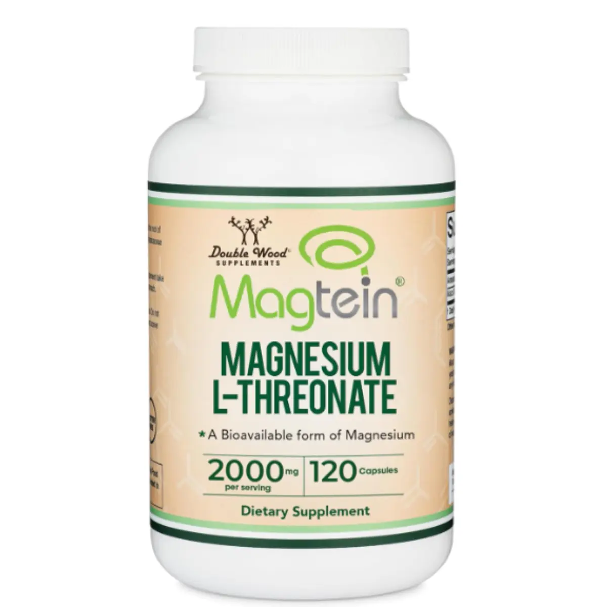 Magnesium L-Threonate Magtein Supplement - NSF Certified - Sleep & Cognitive Support - High Absorption - Most Bioavailable Magnesium - 2000 mg - 120 Capsules