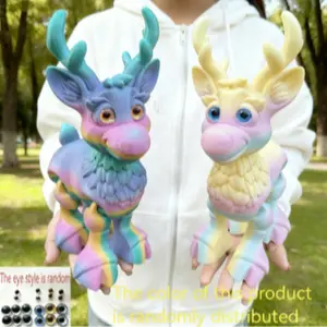 3D Printed Reindeer Ornament, Shiny Plastic Christmas Tree Decoration, Holiday Party Supplies, Bohemian Style Decor, Lightweight Festive Craft