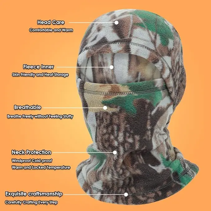 Winter Fleece Ski Mask Warm Fleece Balaclava Face Mask Men Women Thermal Shiesty Mask Face Cover for Cold Weather Motorcycle