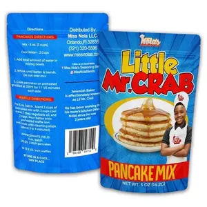 Little Mr Crab Buttermilk Pancake and Waffle Mix Light Fluffy 5 oz Bag for Easy Baking Quick & Delicious Versatile Toppings