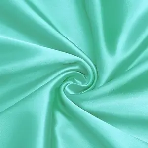 Charmeuse Satin Fabric by The Yard, 60 Inch Wide Aqua Satin Fabric Shiny & Soft Cloth Fabric, Silky Satin Fabric for Bridal Dress, Wedding Decorations, Crafts, Sewing, Draping (1 Yard)