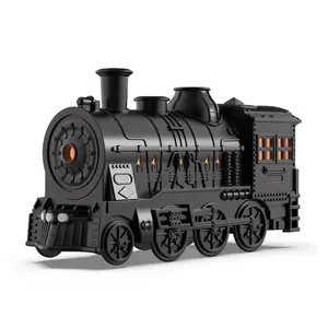Essential Oil Diffuser 300ml Train Shape 2 Lighting Modes Aromatherapy Cool Mist Humidifier with Remote Control for Bedroom Office Desktop