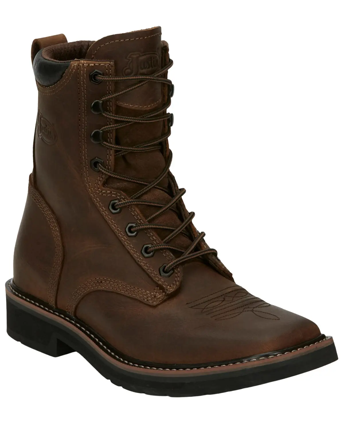 Justin Men's Men'S Stampede Lace-Up Work Boot Soft Toe - Se681